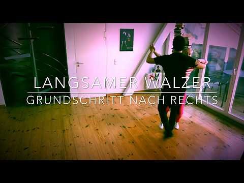 Langsamer Walzer Grundschritt nach Rechts/English Waltz box step to the right