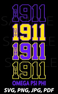 1911 Omega Psi Phi Fraternity- Q Dog Bundle SVG & PNG Zip File- Single Color and Layered - Etsy