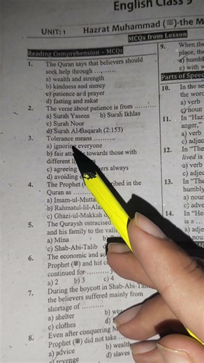 SST TEST PREPARATION GENERAL ENGLISH 9TH UNIT 1, ENGLISH GRAMMAR, KPPSC, ETEA