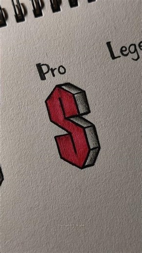 How to draw letter "S" beginner to legend #drawing #tutorial #howtodraw #sketch #art #shorts