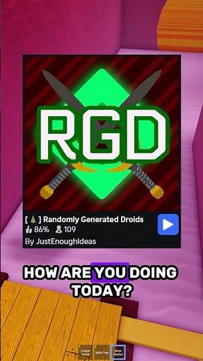 Day 89 of Playing Every Roblox Game 🤖 (Randomly Generated Droids) | Rating Roblox