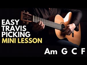 Beginner Travis Picking Exercise #6 - Smooth Fingerstyle Chord Changes