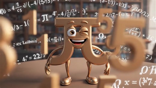 Pi #AI #gemini #prompt engineering Prompt : Create a 10–12 second ultra-realistic animated video featuring the math symbol Pi anthropomorphized as a lively character. The Pi symbol has expressive eyes on the upper curves, a small mouth in the middle, and flexible arm-like extensions for gestures. It occasionally coughs, and with each cough, it squirts out about 4–5 floating decimal digits (3.1415…), which spin and scatter gently in the air before fading. Around the Pi character, visually represe
