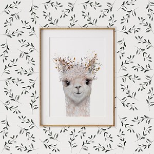Printable Watercolor Alpaca, Baby's Room, Nursery, Instant Download Alpaca, Watercolor Nursery, Animal Themed Nursery, Nursery Alpaca Decor - Etsy UK