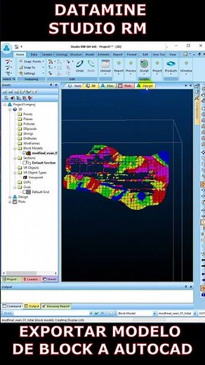 #COMO EXPORTAR MODELO DE BLOCK A AUTOCAD (DATAMINE STUDIO RM)