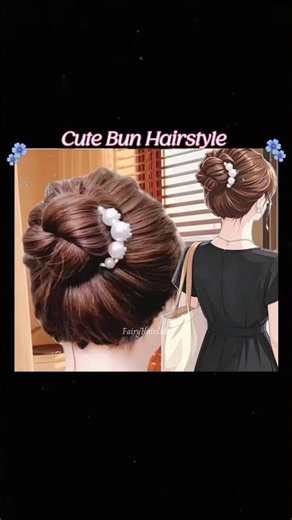 Cute Bun Hairstyle 💝 Tutorial 💮 Fairy Hair Lab 🍁