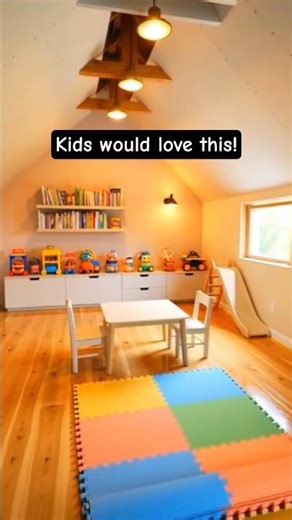 Old Attic → Dream Kids Playroom 🤯 #shorts #beforeafter #transformation