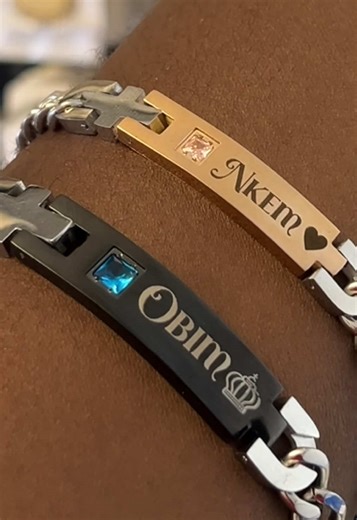 Customized Bracelets for Couples - Engraved with Names