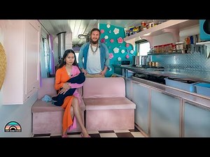 Young Family's DIY bus conversion - retro styling w/ modern kitchen