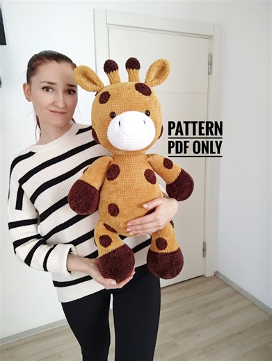 Giant Giraffe Crochet Pattern: Amigurumi Plush Toy (PDF) - Etsy