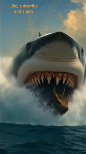 Shark eating dragon #animation#shark#megalodon#greatwhiteshark#cartoon#ai#ps#eating#dragon#horror