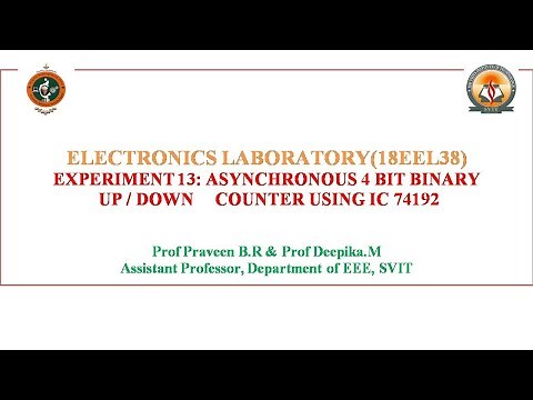 EXPERIMENT 13: ASYNCHRONOUS 4 BIT BINARY UP / DOWN COUNTER USING IC 74192