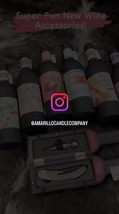 🍷WINE ACCESSORY SET🍷 What’s better than wine and a good laugh? These new Bottle Service Wine Accessory Sets provide punny labels inspired by hit throwback songs and a super cute way to keep your wine accessories on hand! The bottle-shaped case contains a bottle stopper, corkscrew, bottle opener and foil cutter, only $16.99. Makes the ultimate gift! | Amarillo Candle Company