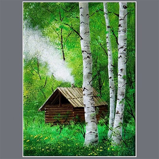 20K views · 341 reactions | Full video see in my profile  Birch Trees Acrylic Painting #acrylic #acrylicpainting #artist #artwork | El Drawing Arts | Facebook