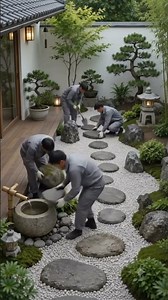 Japanese Zen Garden🎍 #landscaping #diy #construction