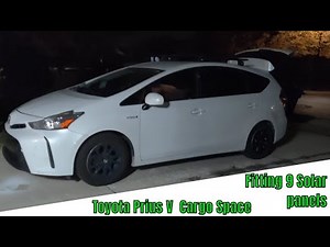 9 Solar Panels Fit Perfectly in a Prius V Cargo space