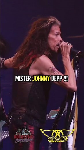 Johnny Depp perform with Aerosmith at Vegas 😎 #steventyler #aerosmith #johnnydepp #classicrock