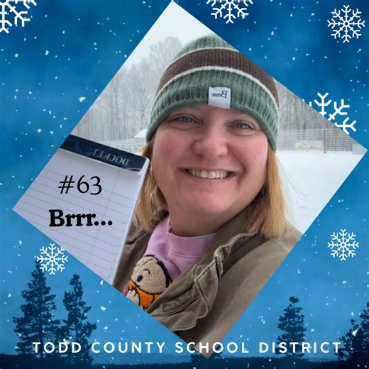From classrooms to snow day sayings ❄️💙 Celebrating the 100th day of school with our Todd County School employees—100 days in and still having fun! | Todd County School District