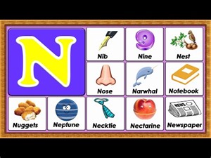 Words From N | Vocabulary Words | Early Childhood Education | ABC Flashcards