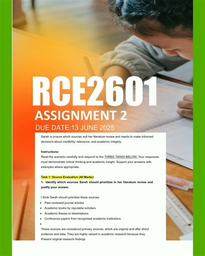 RCE2601 Assignment 2 2025 ANSWERS Due 13 June 2025155