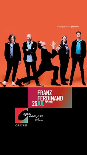 É oficial: Franz Ferdinand chegam ao Ageas Cooljazz a 25 de julho de 2026. A banda de culto escocesa sobe ao palco para apresentar “The Human Fear” (2025), o mais recente capítulo da sua discografia, num alinhamento que celebra também os grandes clássicos de mais de duas décadas de carreira. *Bilhetes à venda dia 20 novembro às 10h. 👉 ageascooljazz.pt 👉 seetickets.pt Ageas Cooljazz | Cool by nature Hipódromo Manuel Possolo – Cascais #ageascooljazz #cooljazzfestival #coolbynature #GrupoAgeasPor
