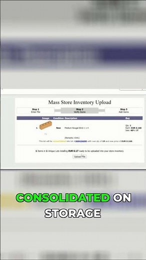 Brickstore Mass Upload: Verify & Consolidate!