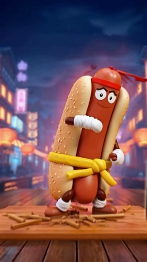 Karate Hotdog vs Ketchup Kaiju 🌭🥋🍅 | Epic Food Battle!