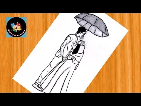 How to Draw Happy Couple Pencil Drawing | Muslim Couple Drawing.