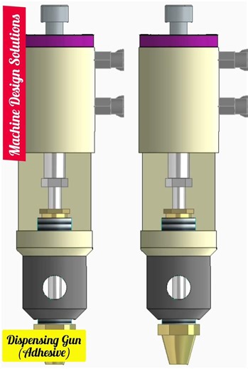 Dispensing gun (Adhesive) #automation#machine#solidworks#autocad#design#cad#drawing