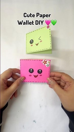 DIY Cute Paper Wallet 💖 | Easy Kawaii Paper Craft #diy #papercraft #shorts