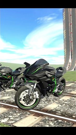Indian bike driving 3D game H2 Hayabusa crash test#shots
