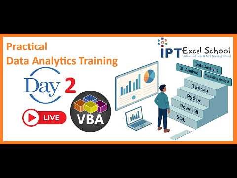 DAY -2 Data Analytics Course | Excel VBA Full Practical Class #IPTExcelSchool