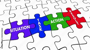 STAR Method Interview Process Situation Task Action Result Puzzle Pieces Best Job Candidate 3d Animation