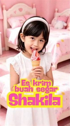 serunya Shakila bikin eskrim dari buah 🙂