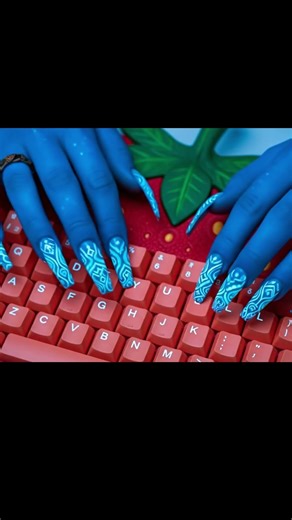 Tapping an Strawberry Computer Keyboard in Ultra‑Realistic Macro | Calming Focus ✨