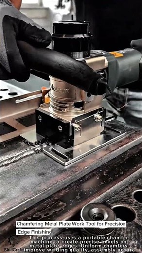 Chamfering Metal Plate Work Tool for Precision Edge Finishing #worktool