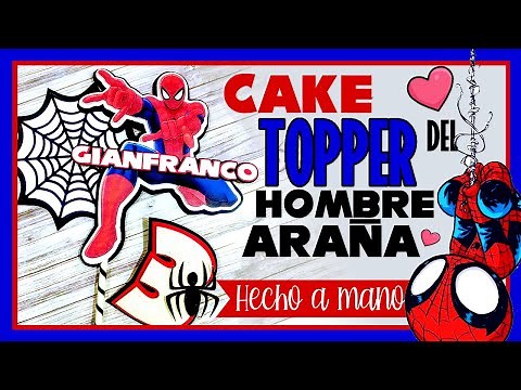 Spiderman Cake Topper ✋ HANDMADE ✋ Super easy and quick to decorate your cake