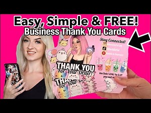 DIY Business Thank You Cards for FREE! In Under 10 Minutes! (Beginner Friendly)