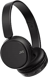 JVC Deep Bass Wireless Headphones, Bluetooth 5.2, Built-in EQ (Bass/Clear/Normal), Multi-Point Connection, Voice Assistant Compatible, 35 Hour Battery Life - HAS36WB (Black)