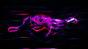 Cheetah running through savannah neon glitter draw cartoon animation seamless endless loop new quality unique handmade dynamic joyful colorful video animal cat footage