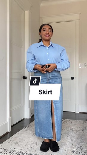How to Style a Denim Skirt for Work