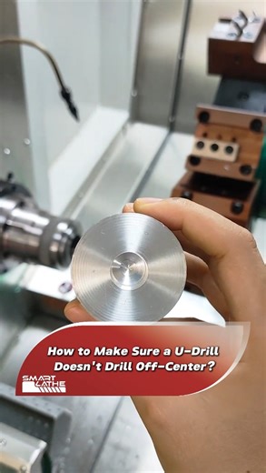 How to Make Sure Your U-Drill Doesn’t Drill Off Center on CNC Lathe? #cnc #cnclathe #metalworking #setup #tutorial #smartlathe | SmartLathe
