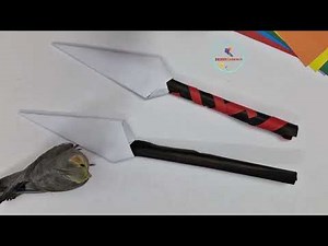 Step-by-step training of origami and creativity . How to make an amazing easy paper spear ?