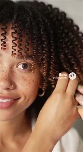 Curly hair morning routine