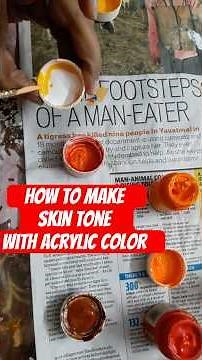 Perfect Skin Tone with Acrylic Colors Mixing #acrylicart #skinart #colormixing