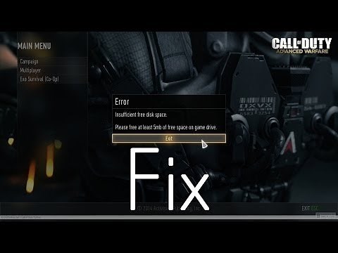 Call of Duty Advance warfare "Free at least 5mb" error fix 100% working solution with proof!!