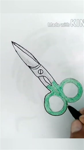 Easy Scissors Drawing in 30 Seconds ✂️ #shorts