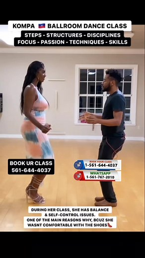 🇭🇹🔥Kompa/konpa, a ballroom dance, a couple dance. kompa/konpa, is a dance of peace, joy, happiness, very romantic, sensual, elegant. With kompa music, couples can enjoy so much, a nice conversation, touchyfeely, massages, smile,laugh at the same time.. . When we talk about intimacyyyy, dance is one of them, but some dance have more ways, and skills for 2 people to stay connected... . on this video, she was learning, the waistline synchronization and dipping skills, she is Haitian/ American 🇺