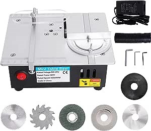Mini Table Saw, 96W Portable Precision Table Saws, Saw Blade Height Adjustable, Small Cutting Saw Crafts Handmade, for 0.1-15mm Wood/Metal/Plastic Cutting - Amazon.com