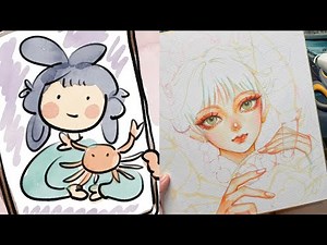 Draw "The Moon Lady" with Japanese Shikishi Paperboard | Huta Chan